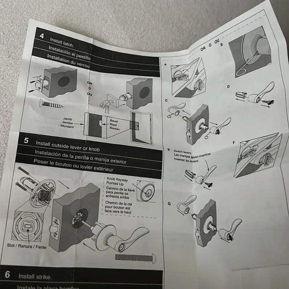 Schlage F10 BWE 618 GSN Bowery Passage Knobset Greyson Rosette Polished Nickel - Picture 7 of 10